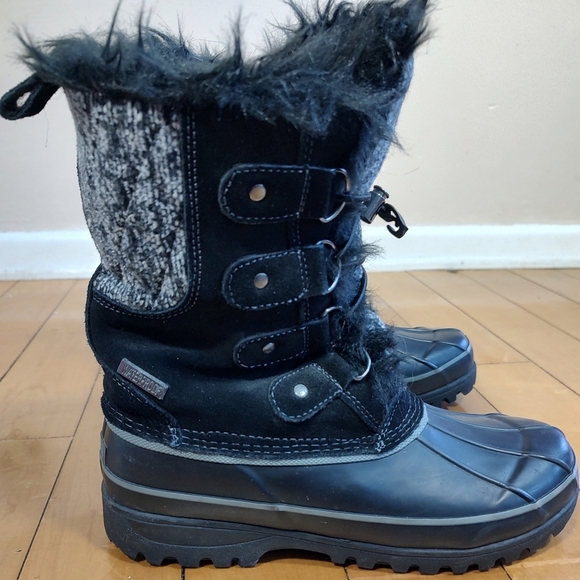 Khombu K-Comfort Nina Women's Black Winter Boots 8M - Picture 3 of 14